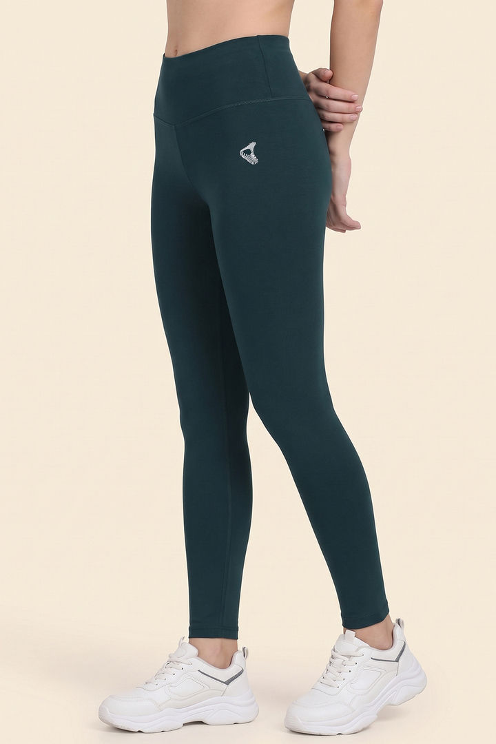 Zelocity All Day Yoga Leggings - Deep Teal — image 5